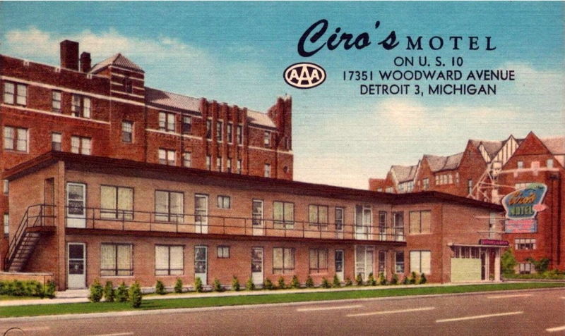 Ciros Motel - Old Post Card